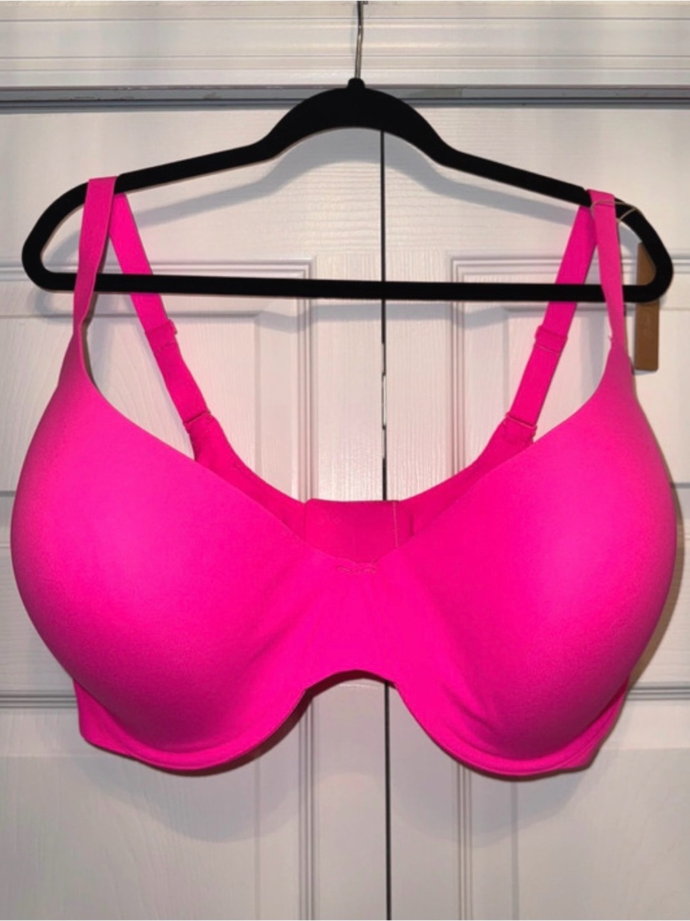 Skims Fits Everybody Scoop Plunge Bra Neon Pink 42H